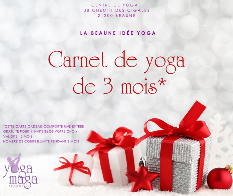 Carte cadeau yoga 3 mois avec 1 invité(e)
